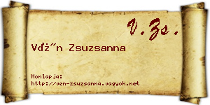 Vén Zsuzsanna névjegykártya