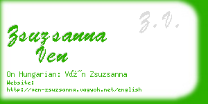 zsuzsanna ven business card